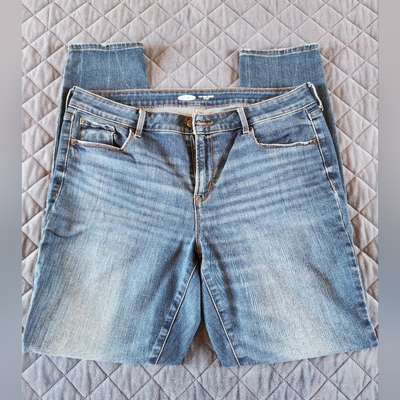 Women's Old Navy Pop Icon Skinny Midrise Blue Jeans Sz 14 - Picture 3 of 5